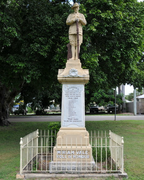 Miriam Vale War Memorial - Lennox Head Accommodation 1