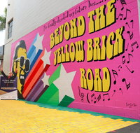 Yellow Brick Road and Elton John Mural - Lennox Head Accommodation